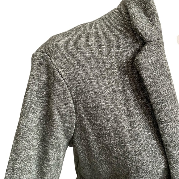 Lauren Conrad Green Gray Knit Blazer Open Front Cotton Sweater Jacket Size XS - Picture 6 of 14